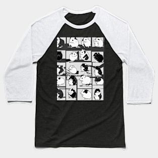 Hamsters Shadow Silhouette Anime Style Collection No. 23 Baseball T-Shirt